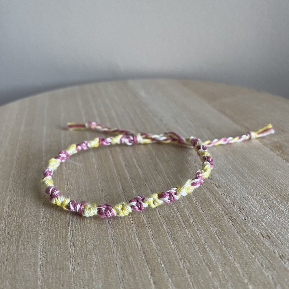 Ettie Bracelet, anklet, trendy, comfortable, tie, embroidery thread, woven, gift